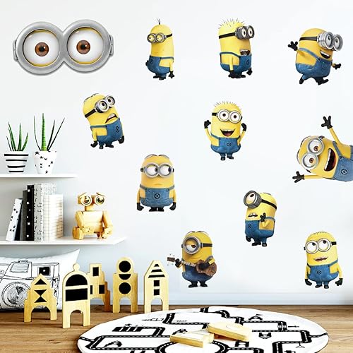 Miniatura 6 de Despicable Me Minions - Calcomanías de pared para decoración de habitación de niños