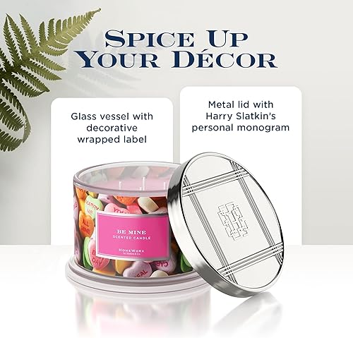 Miniatura 4 de Slatkin  Co - Vela perfumada prémium para el día de San Valentín Be Me Shortbread HomeWorx - 18 onzas - Vela en tarro de 4 mechas de larga duración