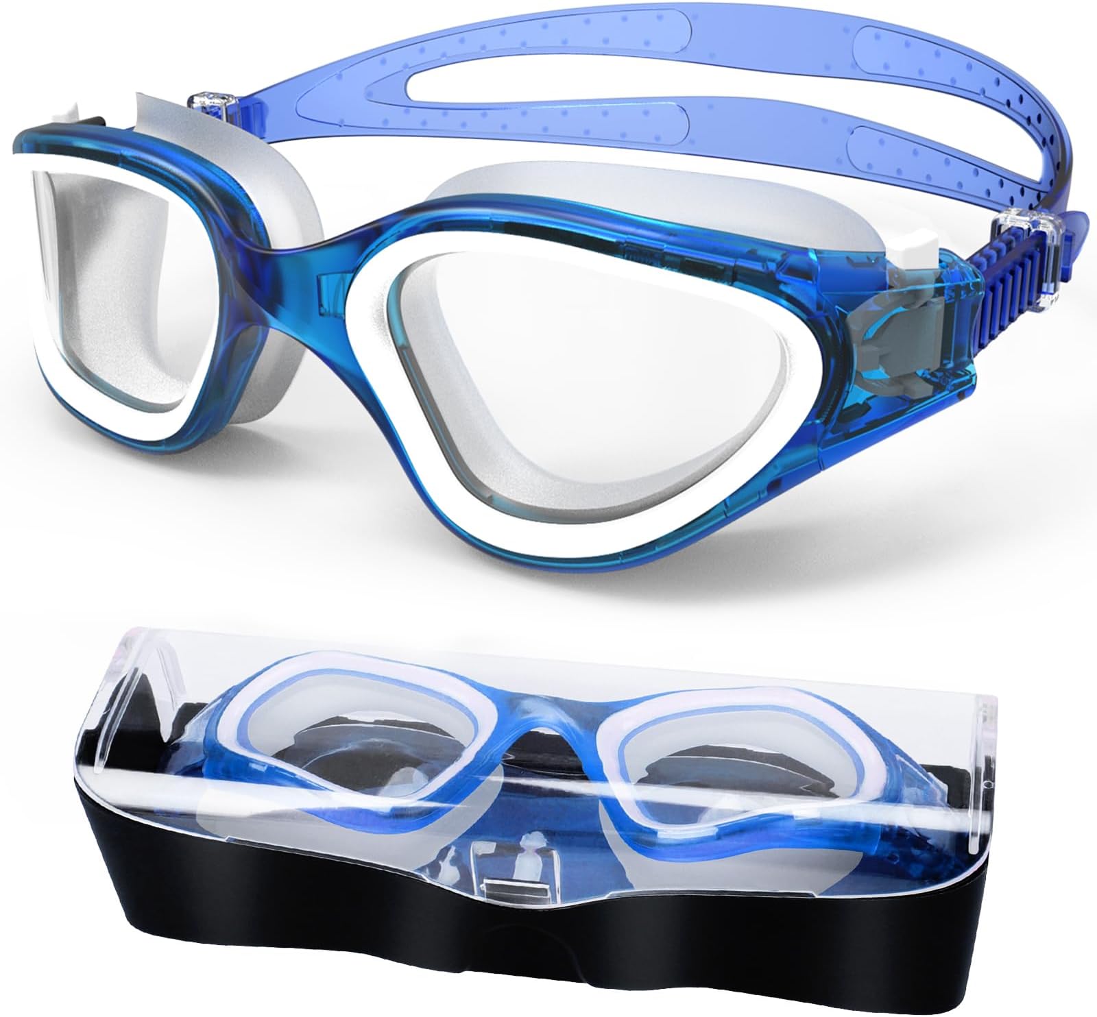 Swimming Goggles Anti Fog Anti UV No Leakage,Swim Goggles Soft Silicone Clear Vision Easy to Adjust for Adult Men Women Teenager