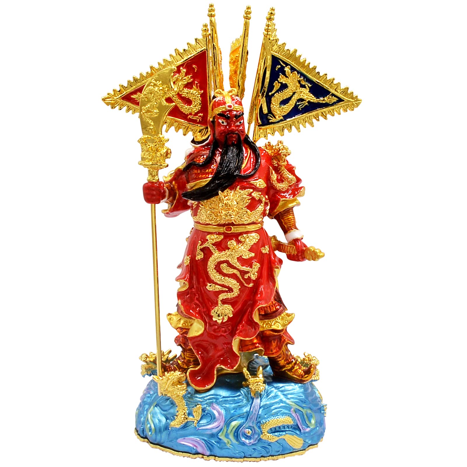 Statue Guan Yu Guan Gong, cadeau Feng Shui idéal pour pendaison de crémaillère