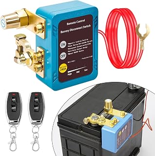 Remote Battery Disconnect Switch 12v, 240A, Upgrade Smart Voltage Car Kill Switch Anti-Theft, Prevent Battery Drain, Remote Battery Kill Switch for Car, Truck, RV (Side Installation)