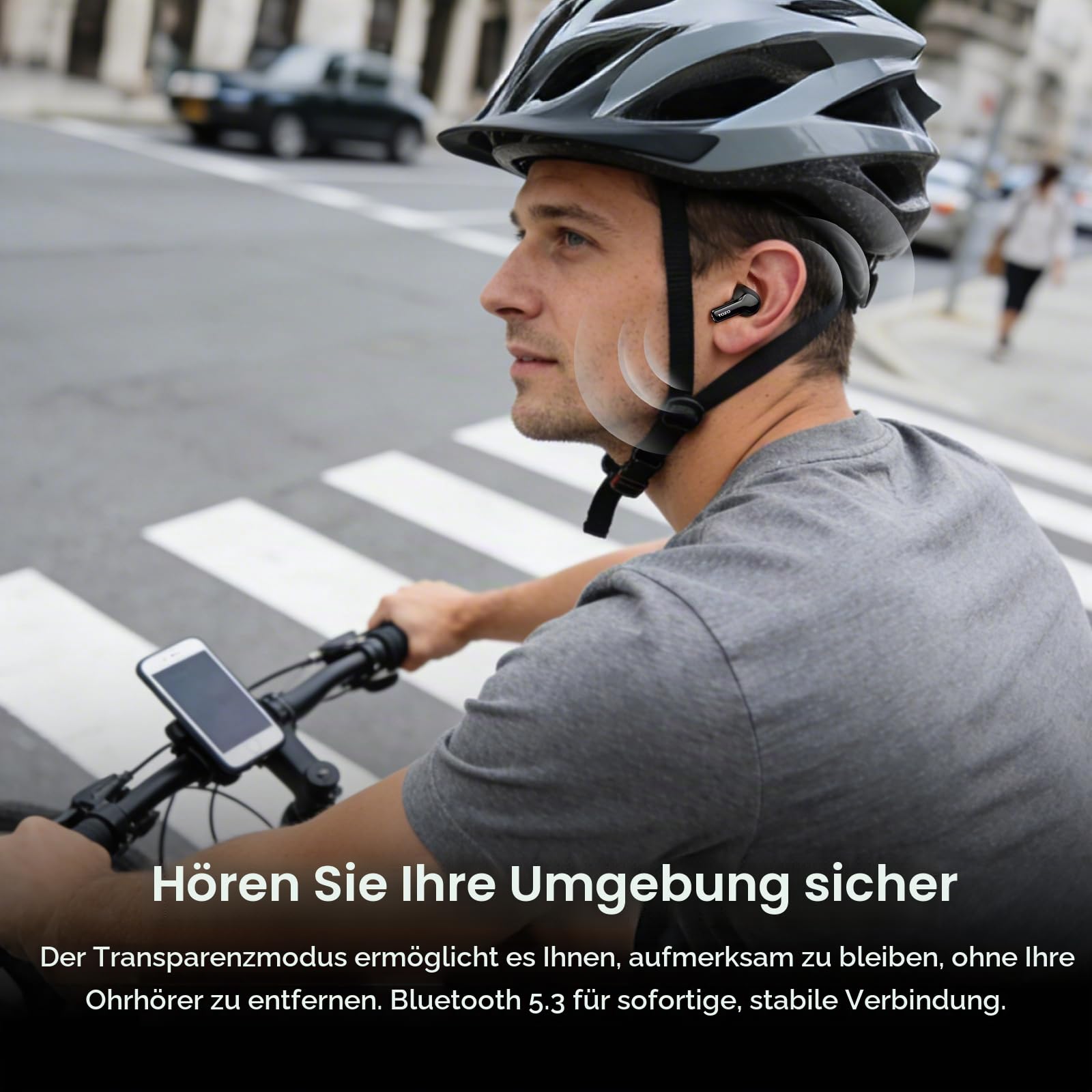 TOZO NC3 Kabellose Bluetooth In Ear Kopfhörer ANC mit Digitalanzeige IPX8
