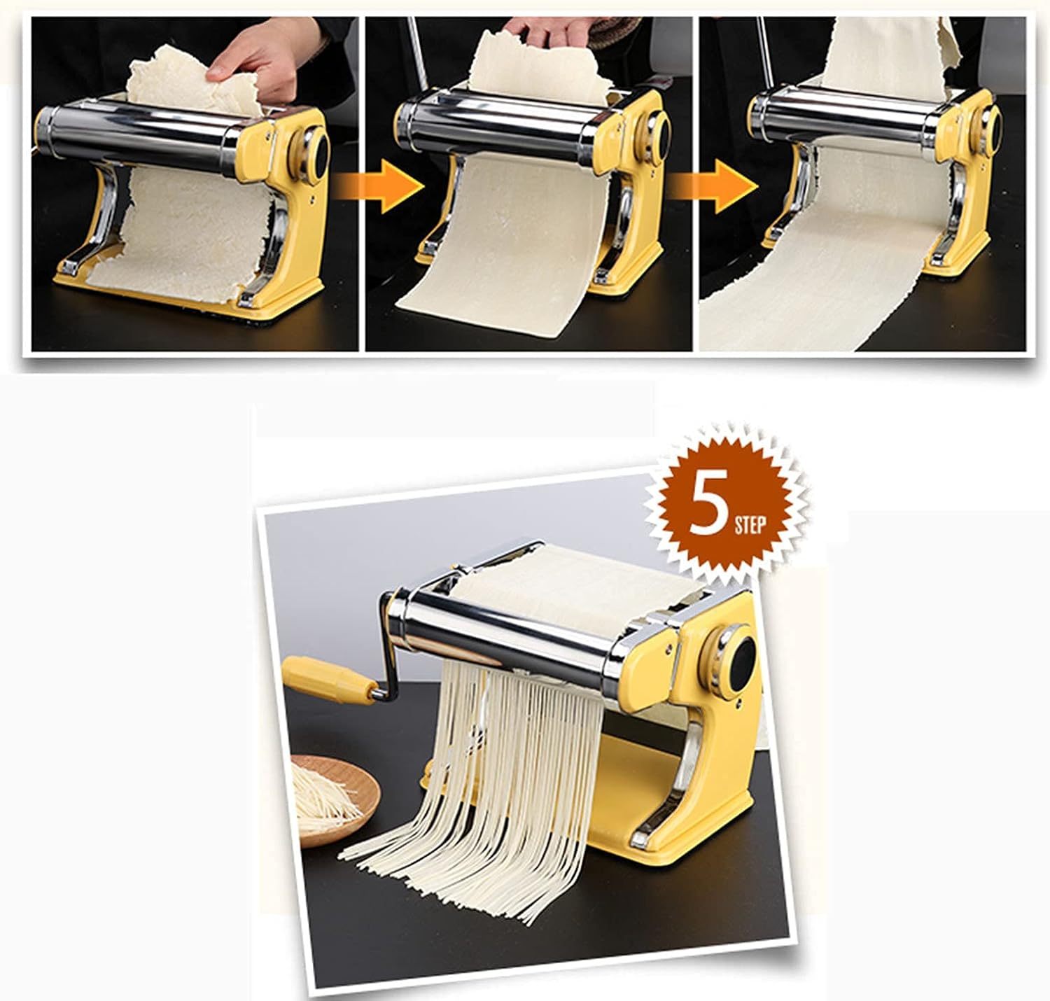 ステンレス製パスタメーカーマシン、パスタマシン、生地カッター