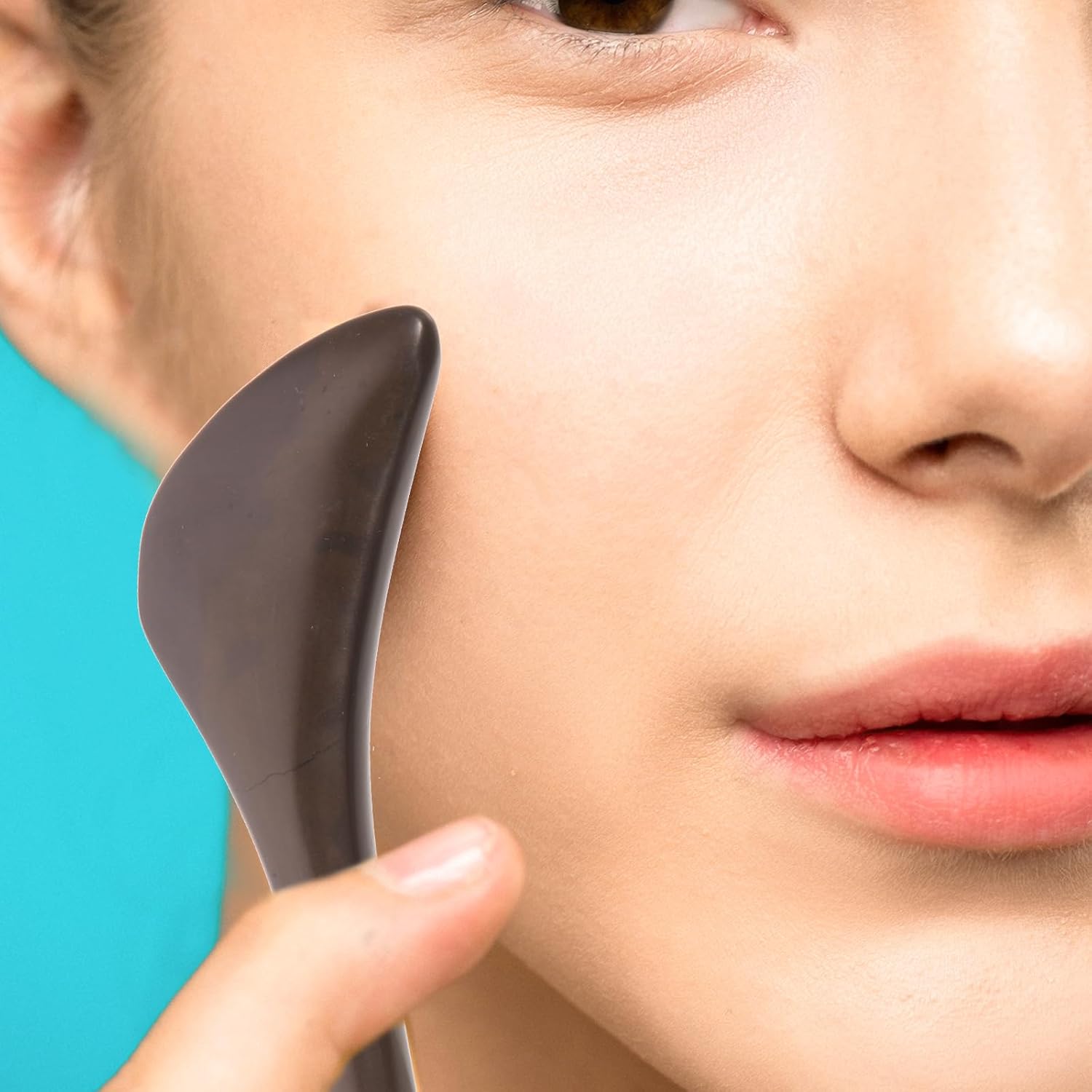 Amsofun Facial Scraping Tool Bian Stone Gua Sha Wand Muscle Scraper Tool Scar Tissue Tool Skin Scraping Tool - Image 8