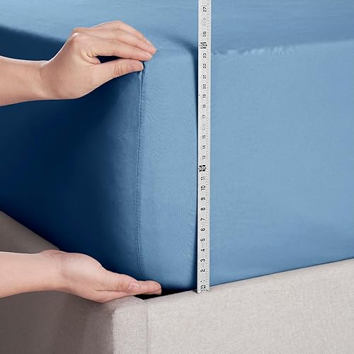 Miniatura 4 de Nestl Bedding - Sábanas bajeras con bolsillo profundo de 53 cm