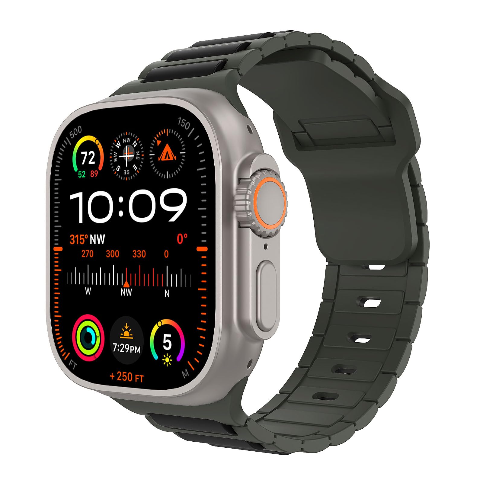 MoKo Cinturino Compatibile con Apple Watch Ultra 2 49mm 46mm 45mm 44mm 42mm per Uomo Donna, Cinturino di Ricambio Sportivi in Silicone per iWatch Apple Watch Serie 10 9 8 7 6 5 SE Ultra 2
