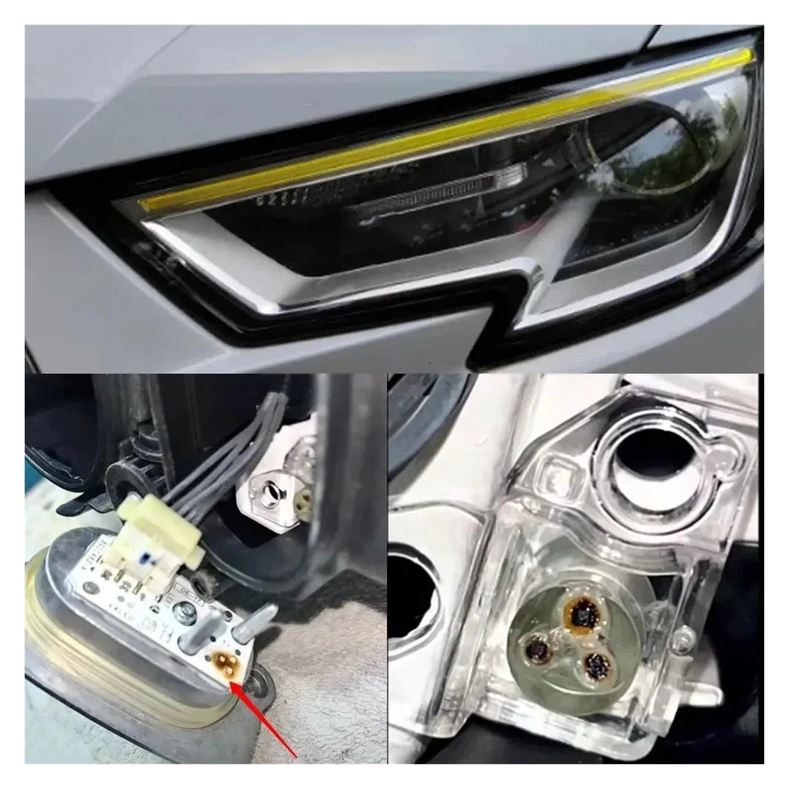 8V0998473 8V0998474 Per A3 Fari Allo Xeno Luce Di Marcia Diurna Sorgente Bianca DRL Moduli LED 2017-2020 Xenon Hid Ballast(Left drl module)