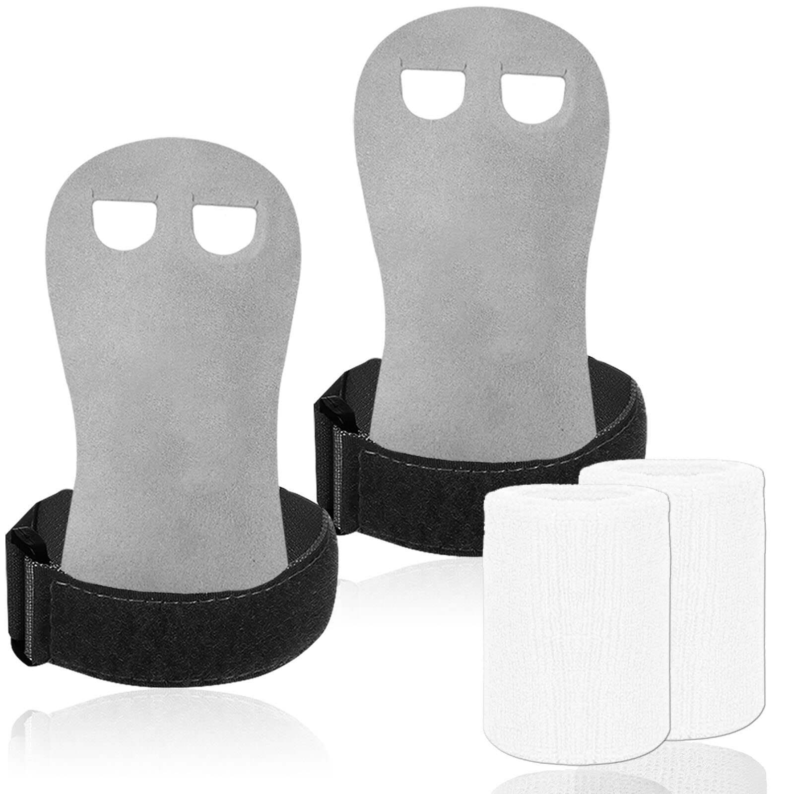 AMRTA Gymnastic Hand Grips and Sport Wristbands for Girls Kids Youth Terry Cloth Sweat Bands Accessories for Gymnastic Bar Basketball Tennis Baseball Football (XS, White 4 Pack) — image 1