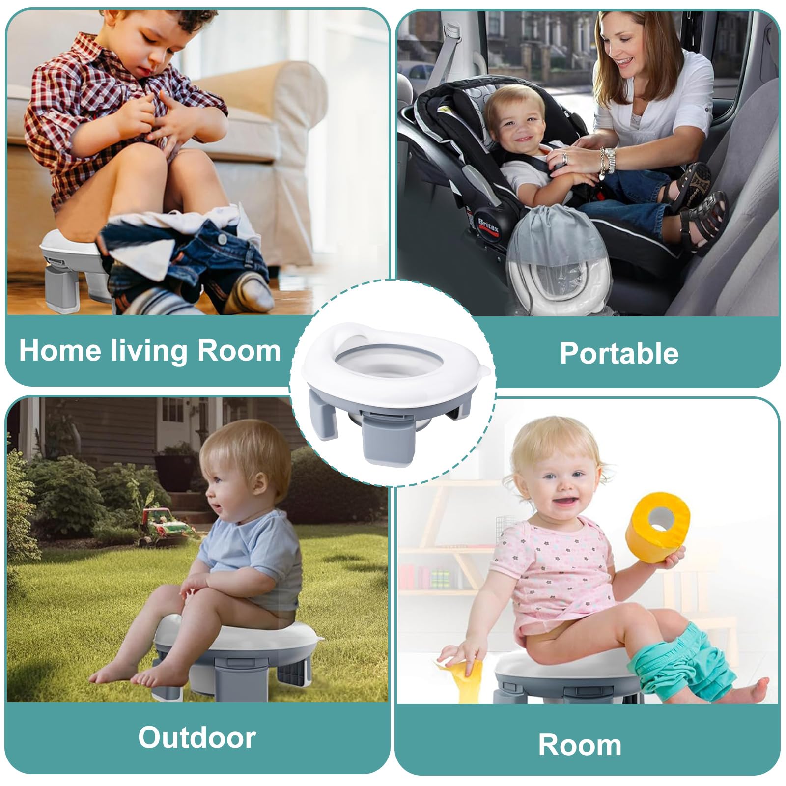 Tragbare Baby Toilette, Faltbare Kindertoilette, Toilettensitz für Reise