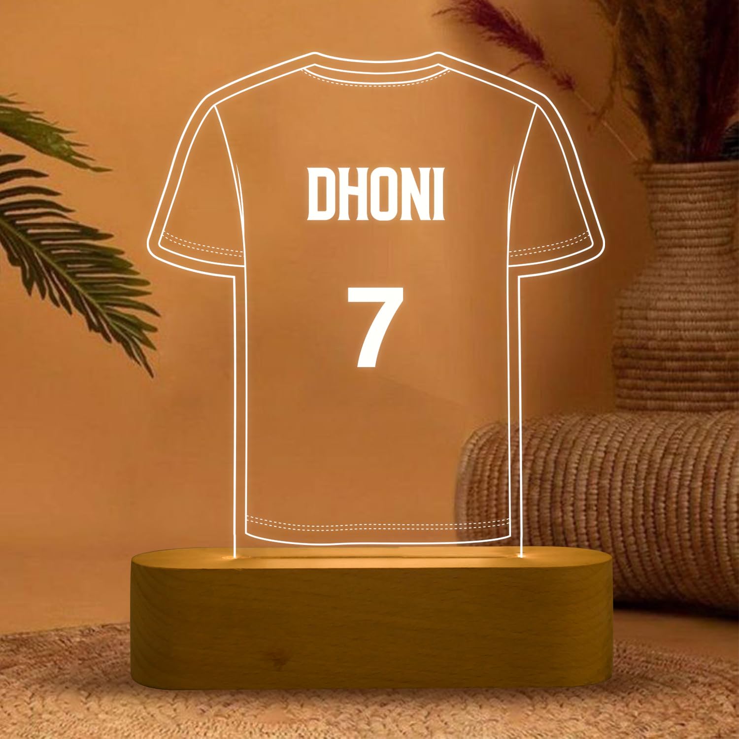 Gift Me Bazar 3D Illusion Personalized Cricket Jersey Night Lamp with Warm White Light | Gift for Cricket Lover | Cricket Fan Night Lamp | Gift for Birthday-picture-23