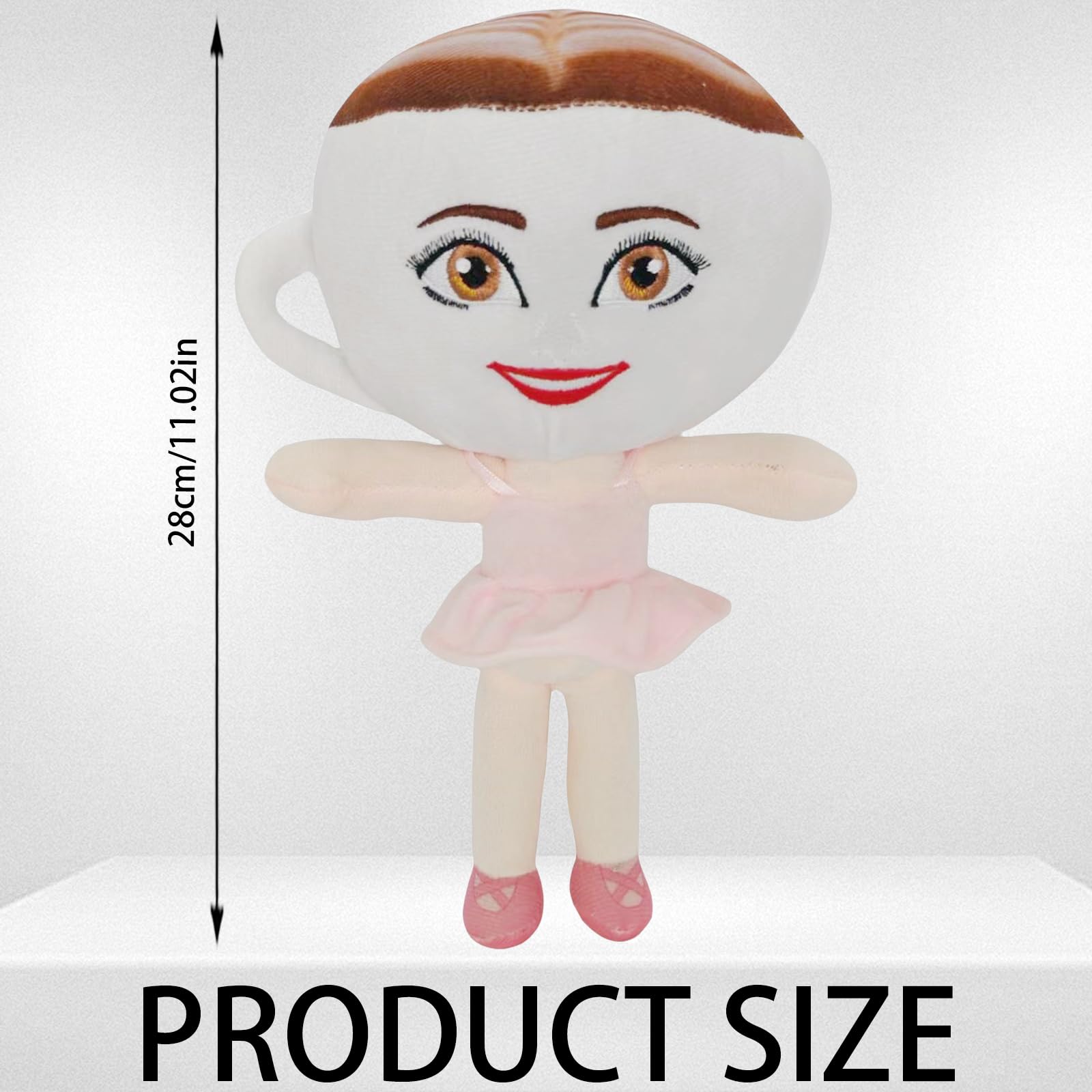 CWENDANER Tralalalero Tralala Plush (35 cm) Italian Brain, morbido peluche per bambini, regalo di compleanno e personaggio da collezione (cappuccino)