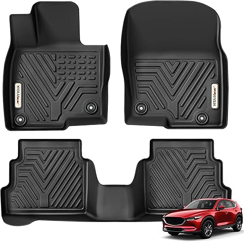 YITAMOTOR Alfombrillas de piso compatibles con Mazda CX-5 forros de piso de ajuste personalizado para Mazda CX5 2017-2023 1 y 2 fila de protecciĂłn YITAMOTOR Alfombrillas de piso compatibles con Mazda CX-5 forros de piso de ajuste personalizado para Mazda CX5 2017-2023 1 y 2 fila de protecciĂłn
