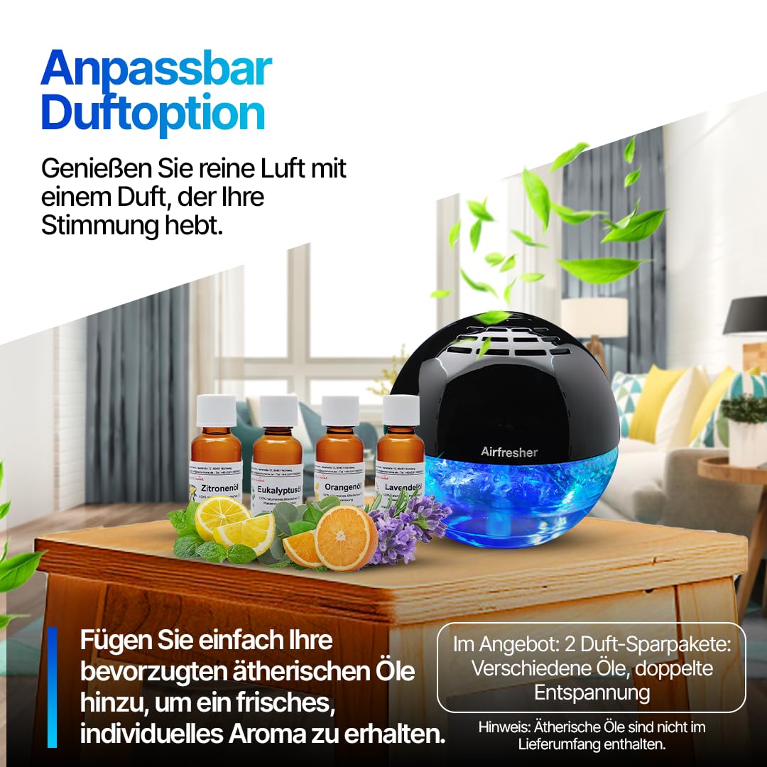 Aspira Home Lufterfrischer mit Ionisator – Duftzerstäuber & Airfresher Bowl – Ohne Farbstoffe
