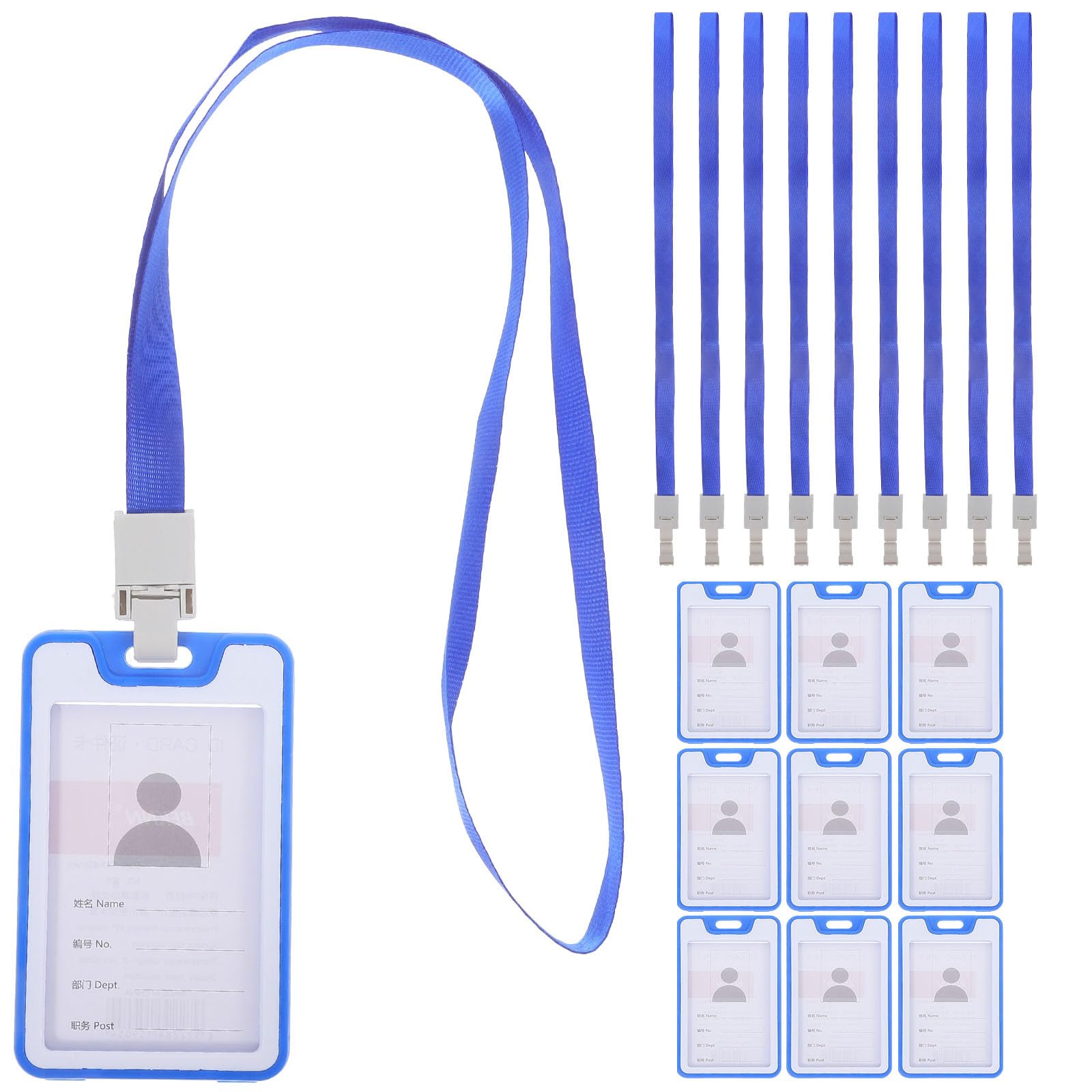 Fundas de tarjetas para identificación transparentes con doble cara útil 8