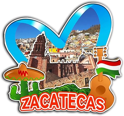 Zacatecas - Imán de madera para nevera en 3D, monumentos coleccionables para viajes, decoración hecha a mano -2037