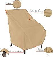 Vista 4 de Classic Accessories Terrazo - Funda para silla de patio de 26.5 pulgadas, resistente al agua, fundas para sillas de exterior