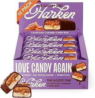 Harken Sweets The Gooey One, Oat Milk Chocolate Candy Bars with Date Car...