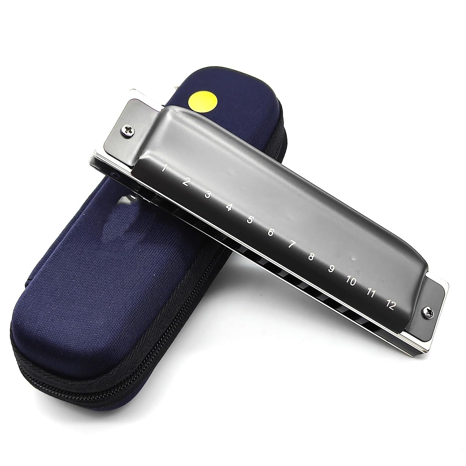 12-otworowy klawisz C Premium Szary Wygląd Blues Diatonic Harmonica Aluminiowy grzebień Zestaw Harmonijki Ustnej