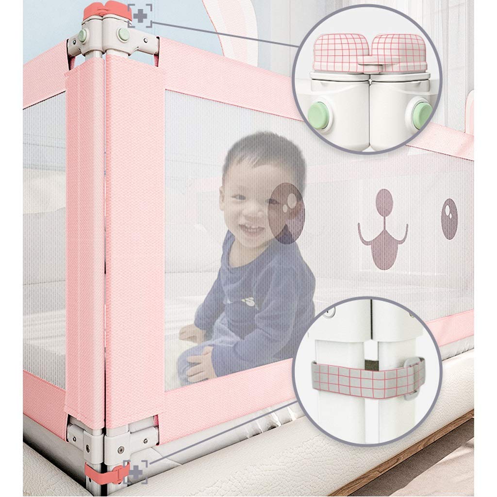 Rieles para Cama para Niños, Barandilla De Seguridad Valla para Cama Cama Grande Deflector Universal Elevación Vertical Ajuste De 6 Velocidades (Color:A-150CM)