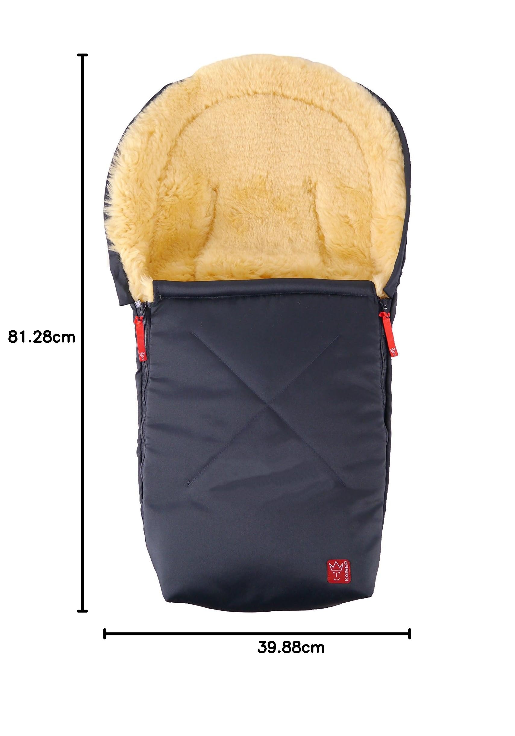 Kaiser 6534122 - Kuschelsäckchen, Lammfell Medizin, Farbe: marine