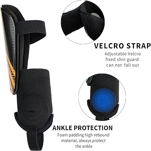 Miniatura 4 de Newox Espinilleras de fútbol para jóvenes y adultos, espinilleras para niños de 2 a 18 años, para niños y niñas y adolescentes, espinilleras