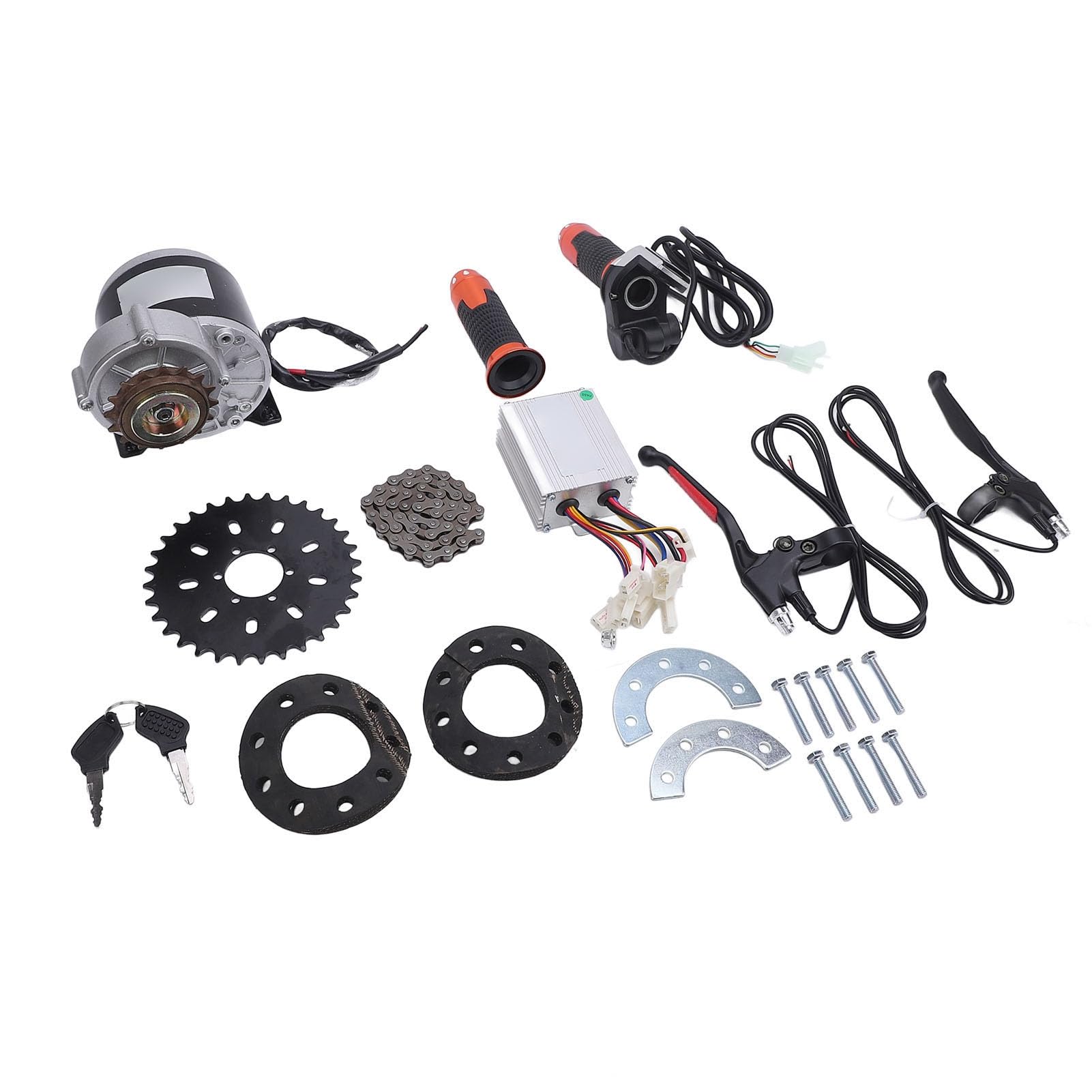 Jiawu Zestaw Silnika Redukcyjnego o Wysokiej Wydajności 12 V 350 W do Skutera Elektrycznego, Modyfikacja DIY, Korpus ze Stopu Aluminium, do Rowerów Elektrycznych, Mini Motocykli