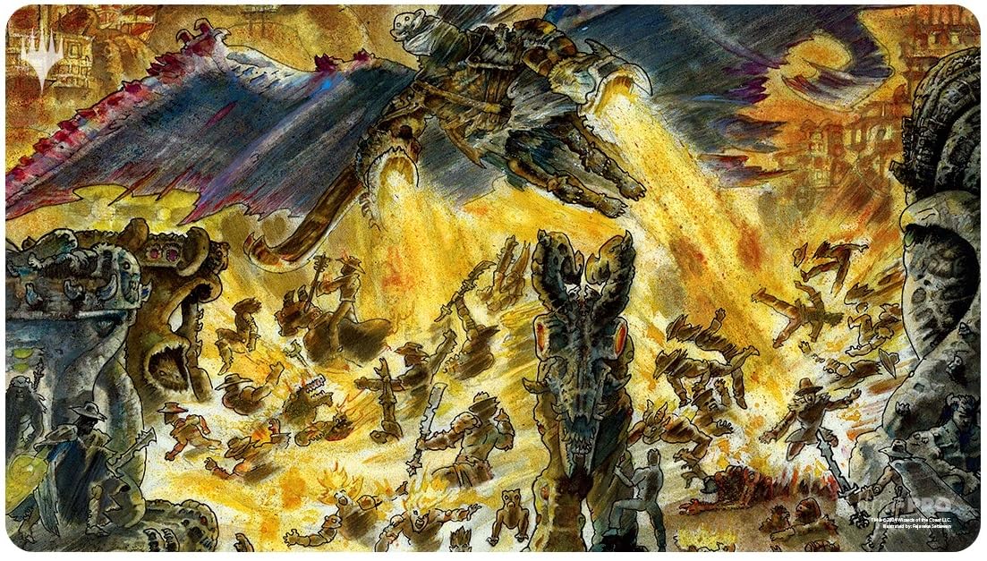Ultra Pro Magic: The Gathering Playmat, Outlaws of Thunder Junction, Soft Fabric Top, Non-slip Rubber Backing