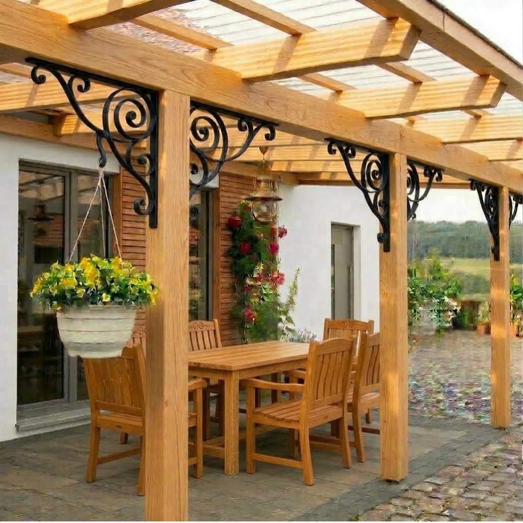 DanDiBo Staffa angolare metallo nero 50 x 50 cm Ferro battuto Connettore angolare Staffa Elemento decorativo Braccio da parete da giardino Resistente alle intemperie