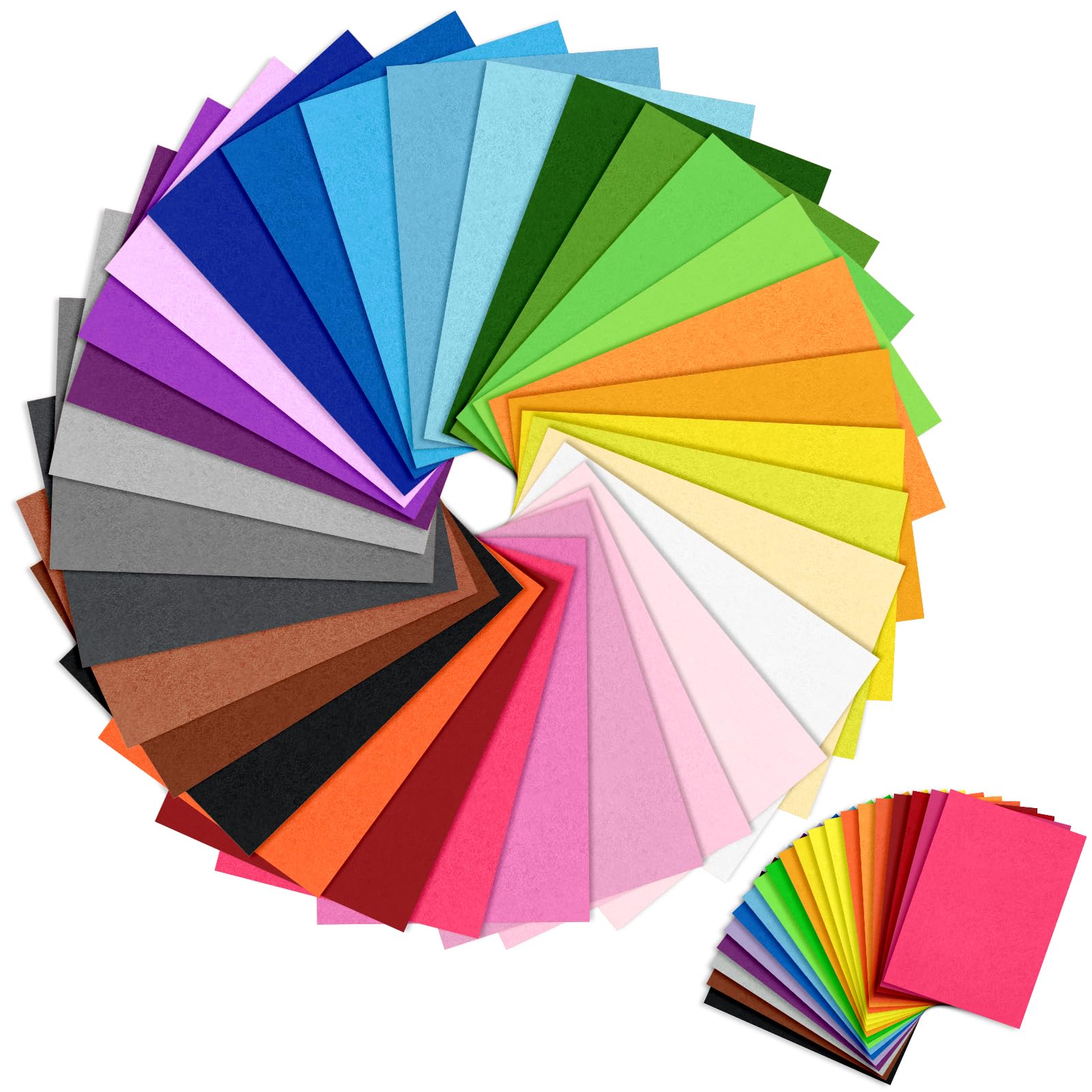 60pcs Felt Fabric Sheets -A4 Size Textile Fabrics DIY Craftwork, 40 Assorted Colors Used for Sewing and DIY Crafts,Christmas Ornament Crafts for Nonwoven