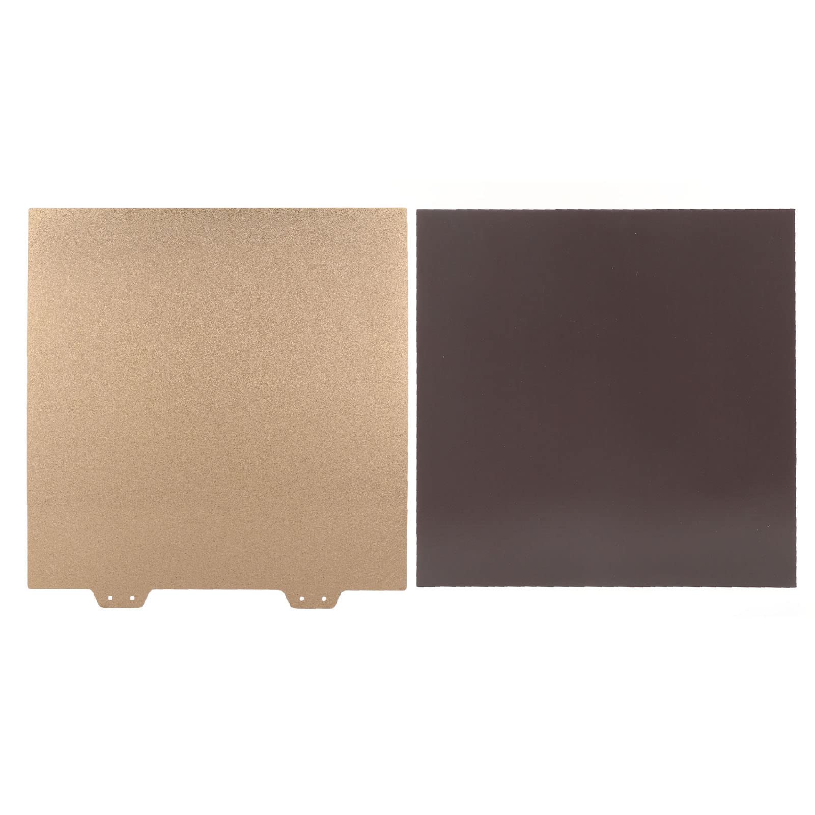 3D Printer Build Plate Gold Double Sided Coating Heat Easy Removal for Steel Plate PEI Steel 12x12in PLA ABS PETG TPU PVA Wood Carbon Fiber (with Magnetic Sticker)