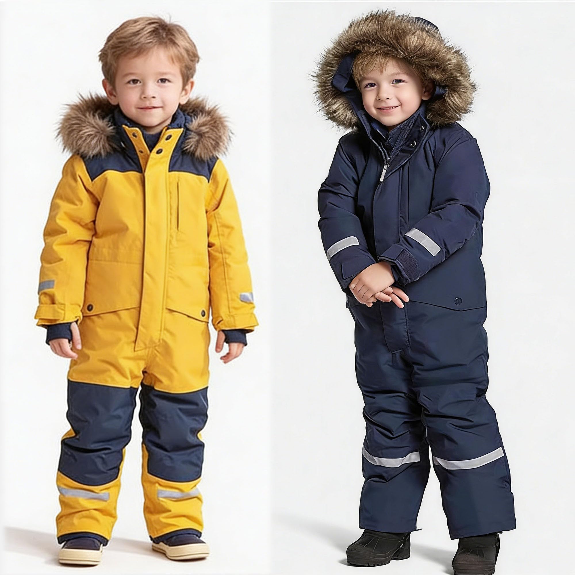 Traje de Nieve de una Pieza Impermeable y cálido para niños, Traje Nieve Invierno para Exteriores, esquí bebés y niñas.