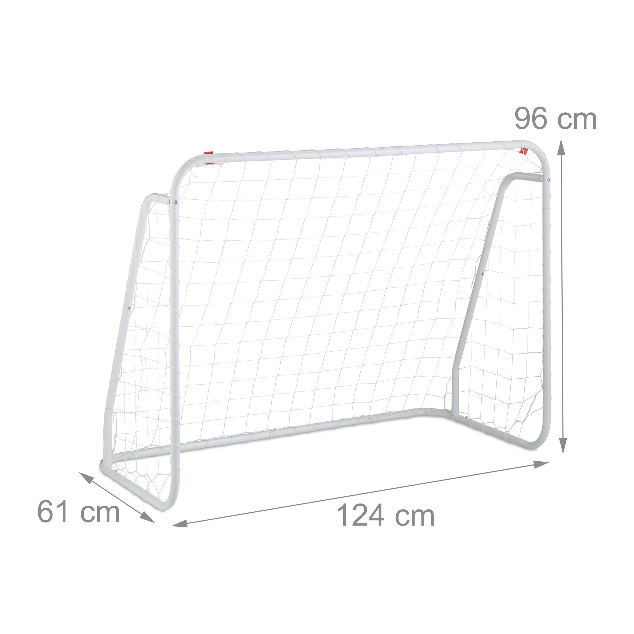 Relaxdays Miniportería Fútbol Metal 96x124x61 cm Blanco