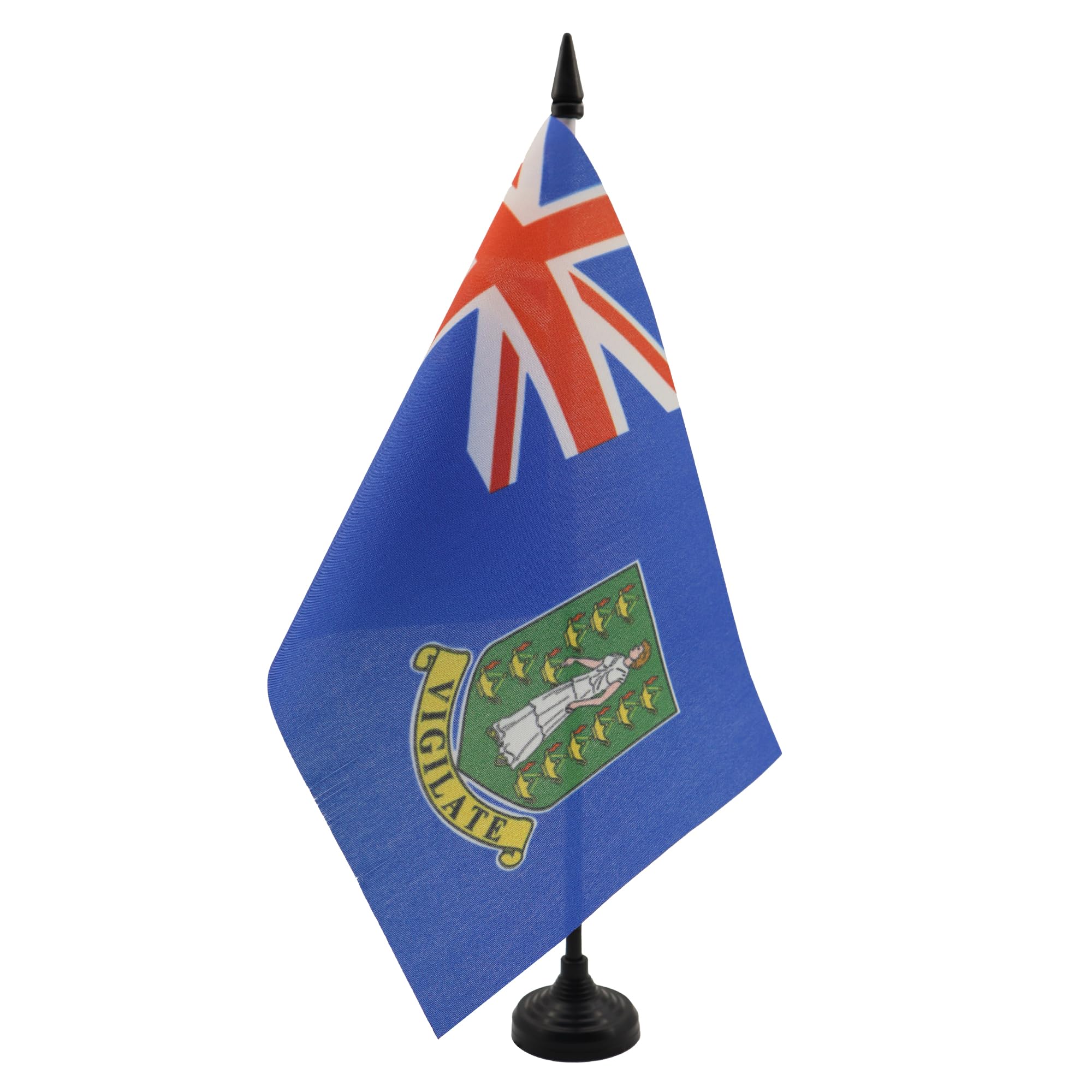 AZ FLAG British Virgin Islands Table Flag 6x8 in Plastic Base