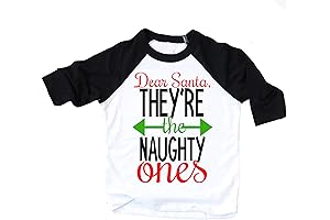 Dear Santa Shirt, Christmas Black Raglan for Kids