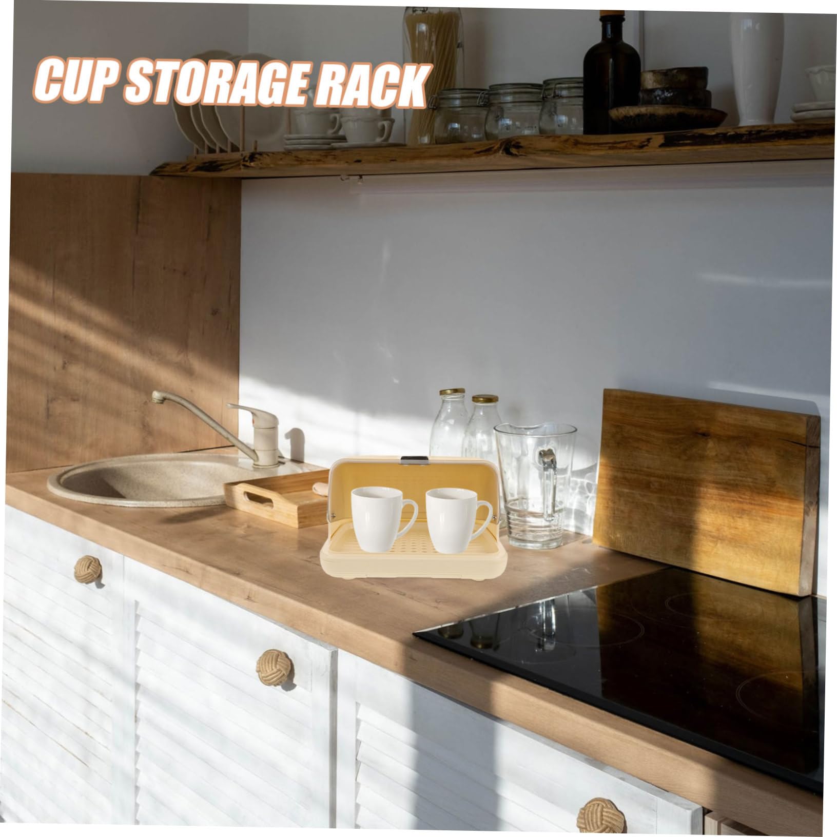 iplusmile Tassenhalter Für Theke Abtropfgestell Für Becher Organizer Für Kaffeezubehör Aufbewahrungsbehälter Für Porzellan Platzsparendes Design Für Schreibtisch