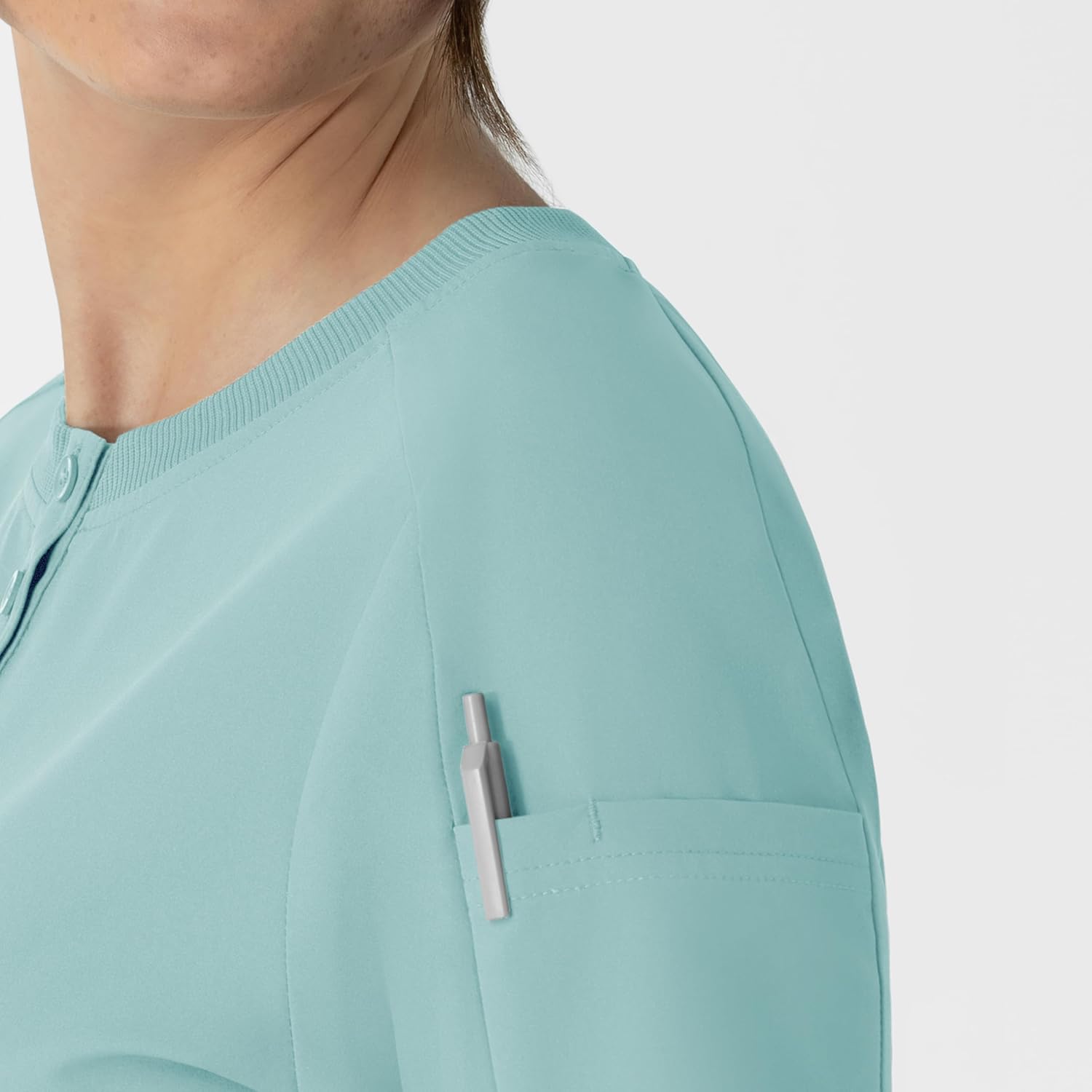 Wink Women's Women's Tuck-in Henley Scrub Top