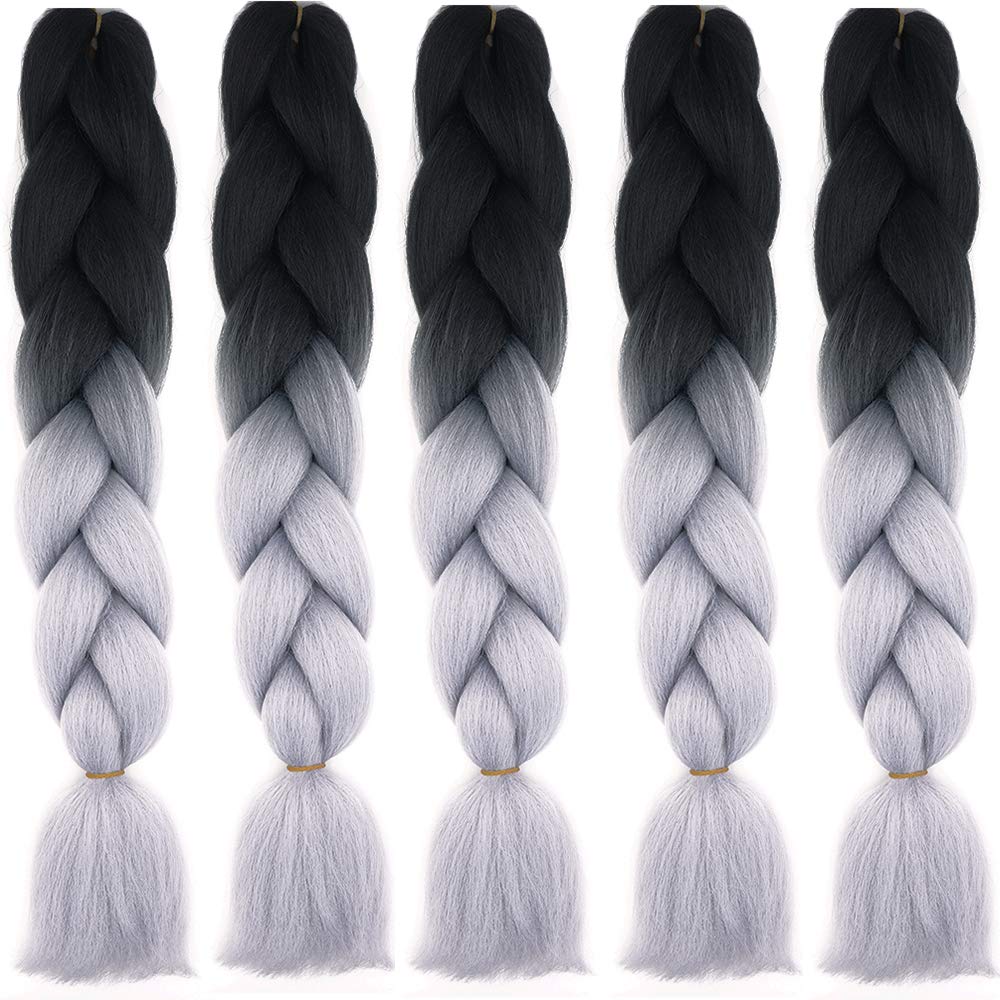 24inch Jumbo Braids Hair Extensions Ombre Braiding Hair Synthetic 3Pieces/lot Crochet Twist High Temperature African Box Braids, Sapphire Blue — view 113