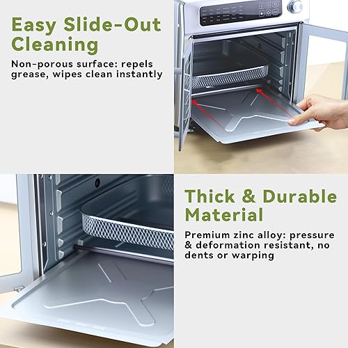 Miniatura 5 de Bandeja de migajónes de repuesto compatible con la freidora de aire de puerta francesa extra grande de 26 cuartos de galón de Emeril Lagasse,