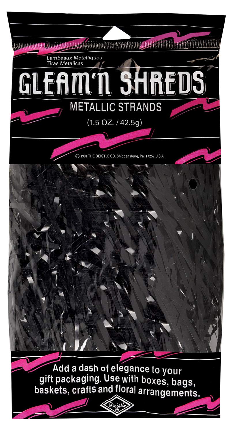 Gleam 'N Shreds Metallic Strands (black) Party Accessory (1 count) (1.5 Ozs/Pkg)-image-8