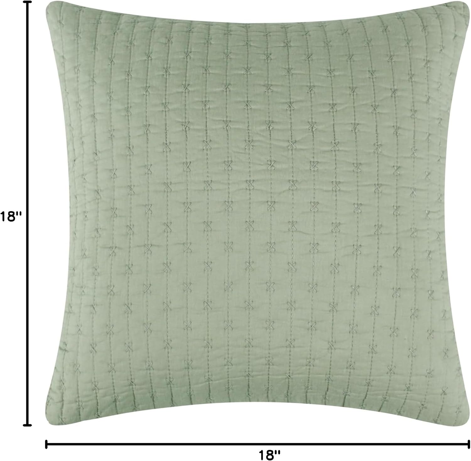 Levtex Home - Cross Stitch - Decorative Pillow (18 x 18in.) - Cross Stitch - Desert Sage