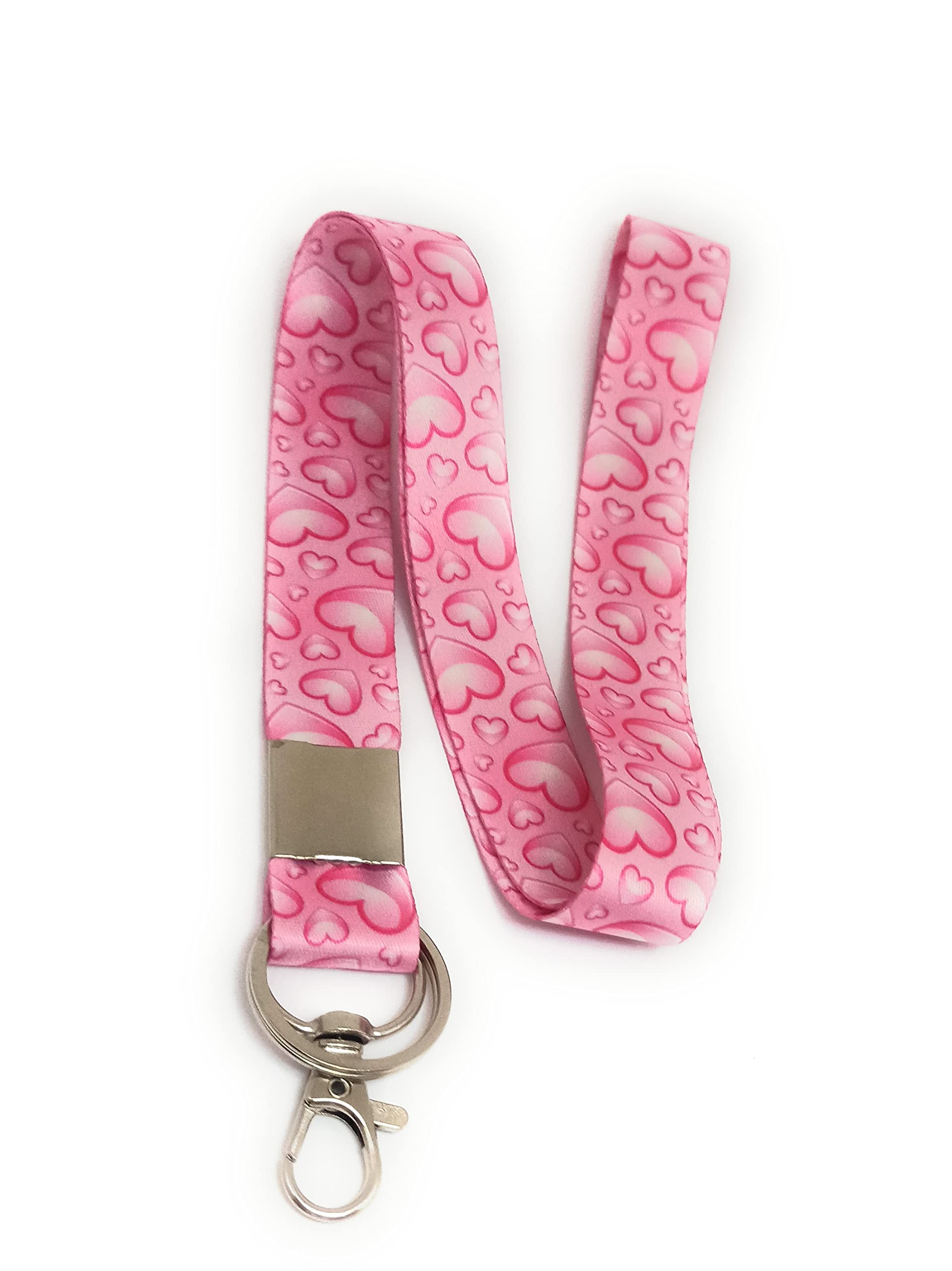 Love Heart Id Neck Strap Lanyard Pink-picture-11