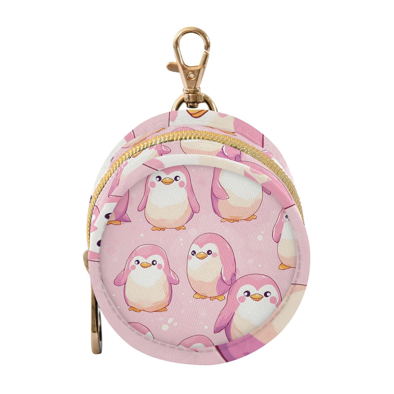 Dummy Bag Lovely Penguin Soother Pods Pacifier Pouch Case Holder Soother Pod Box Pacifier Holder Case Travel Case Attach to Diaper Bags Hold Pacifier for Keys Earphones Lip Balm