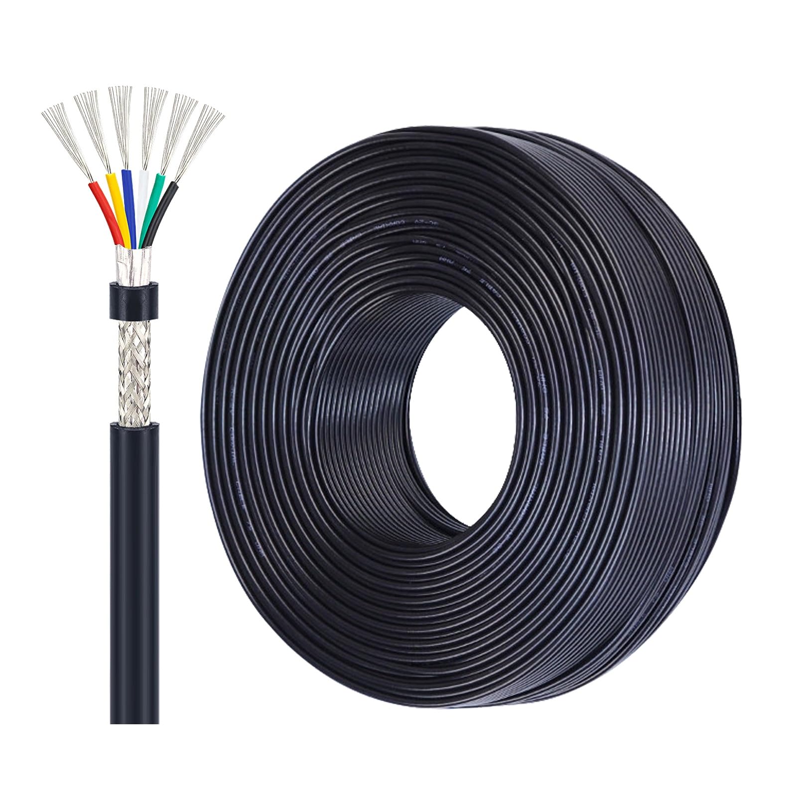 Câble blindé 28 AWG 6C idéal pour l'éclairage marin et batteries auto 300V