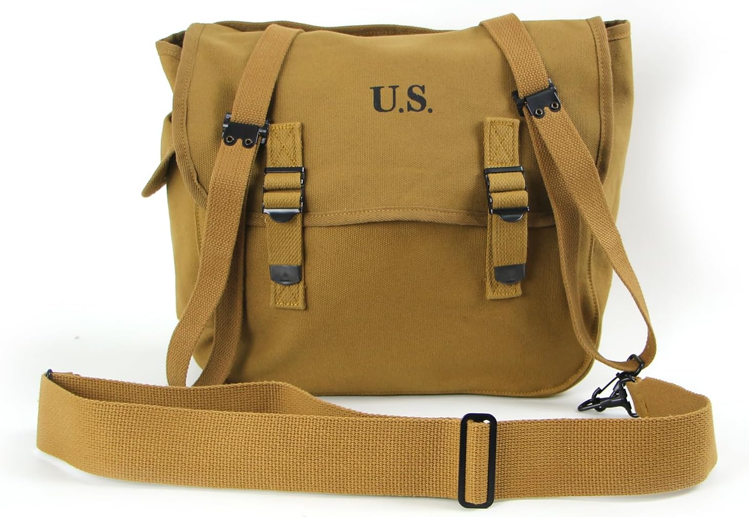 ANQIAO WWII WW2 US M36 Haversack Musette Field Bag Military Back Pack Canvas Khaki