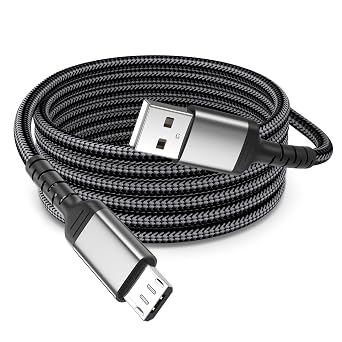 6FT Micro USB Cable for Samsung Galaxy S6, PS4 Controller, Old Android Charger, High Speed 2.0 USB A to USB Micro Charging Cord Replacement for Kindle -Black