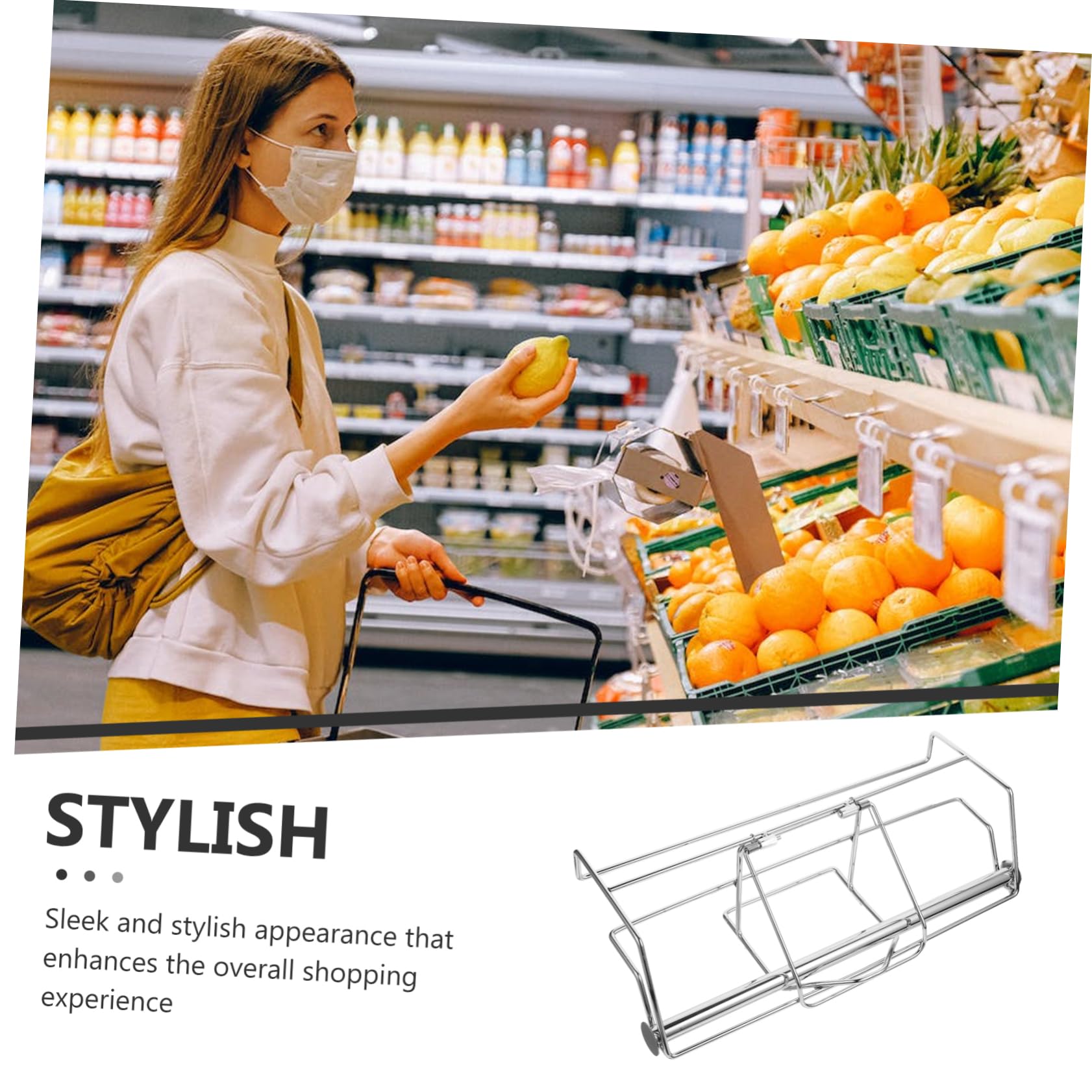 Dispensador de Bolsas de Supermercado Colgante de Acero Inoxidable | Plata, Fácil de Colgar y Tirar, Diseño Elegante para Organización de Cocina o Despensa