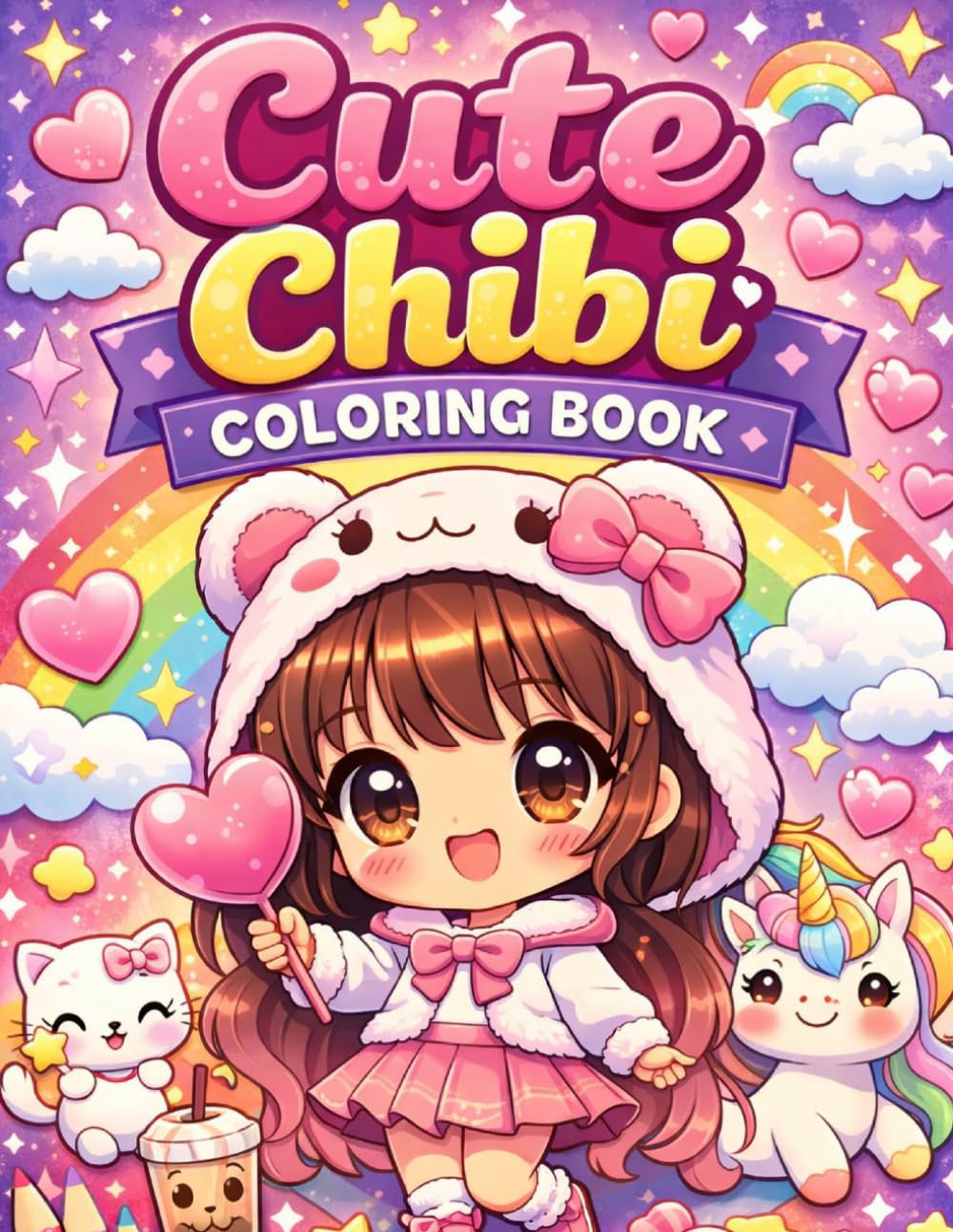 Cute Chibi Coloring Book
