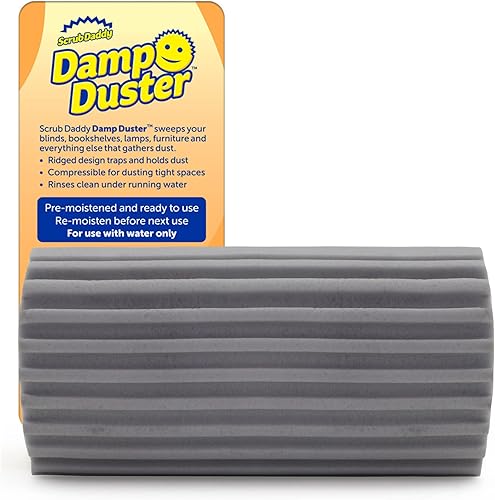 Scrub Daddy Damp Duster - Esponja mágica para limpiar el polvo - atrapa el polvo y lo limpia gris tamaño único SDDAMGY