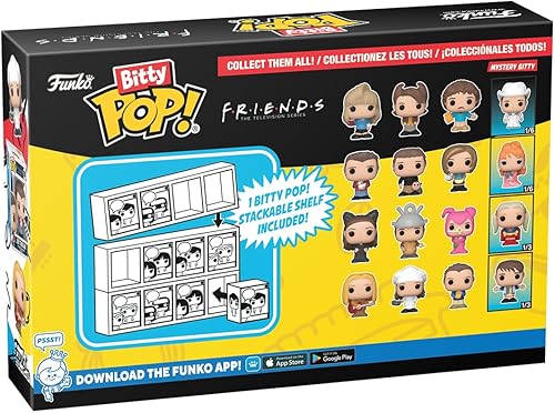 Miniatura 3 de Funko Bitty Pop! Friends Mini juguetes coleccionables paquete de 4  Colección de disfraces de Halloween Monica Geller, Ross Geller, Chandler Bing &