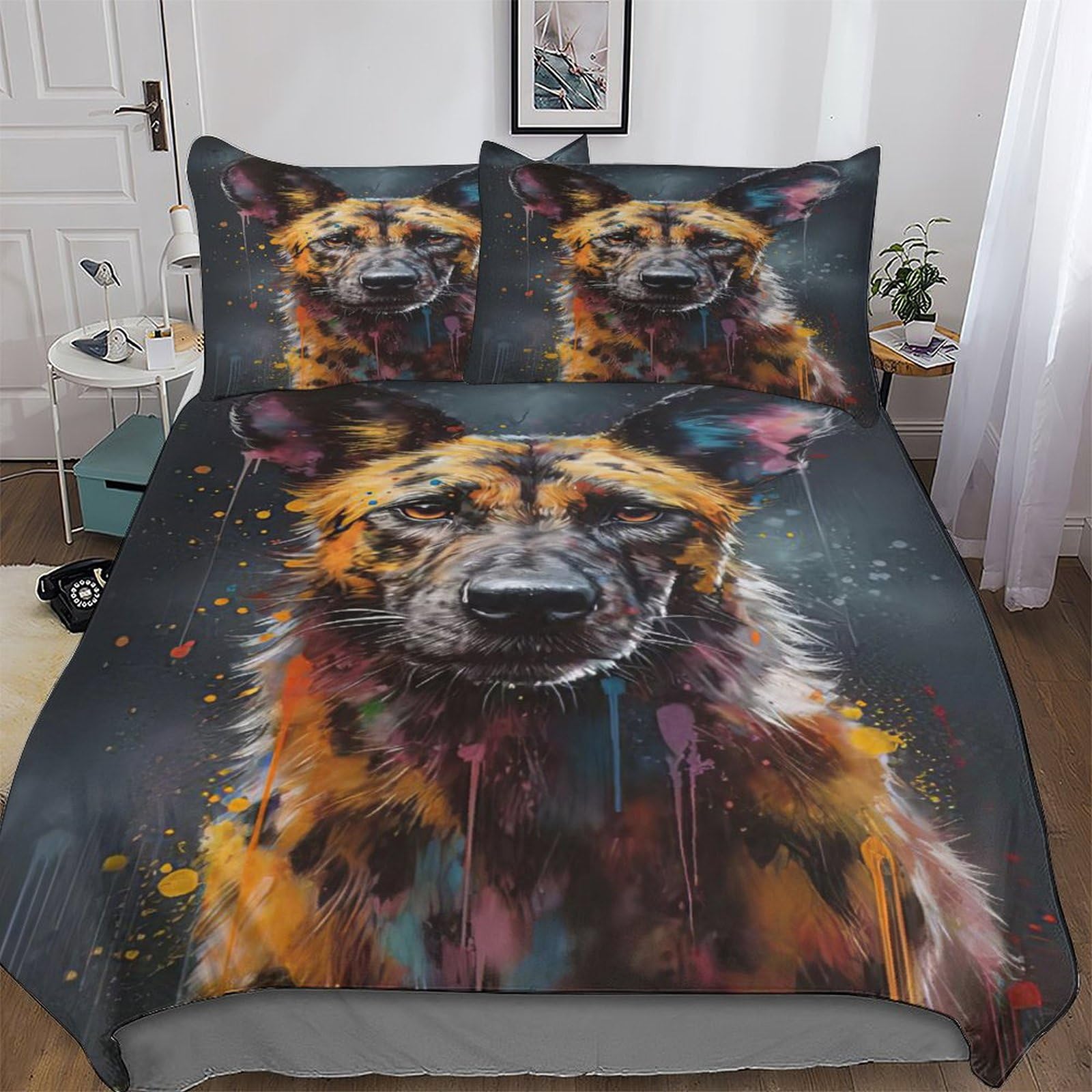 Housse de couette hyène 220x240 : confort idéal ado et enfant